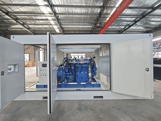Un bon prix. Groupe électrogène extérieur silencieux conteneurisé résistant à la pluie et au bruit, moteur Yuchai 400KW, biomasse et gaz naturel en ligne